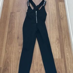 Missguided Black Jumpsuit with Zipper Detail